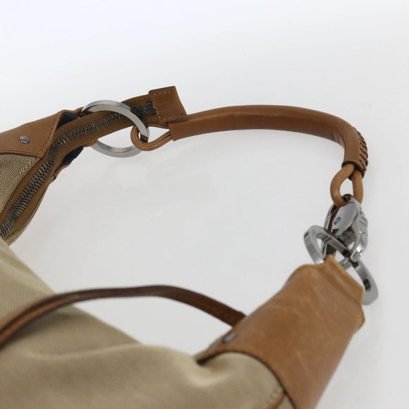 GUCCI Shoulder Bag Canvas Beige Silver 95726 Auth ep13367