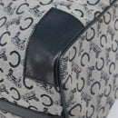 CELINE C Sulky Boston Bag Canvas Navy Gold Auth ep13370-9