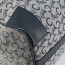 CELINE C Sulky Boston Bag Canvas Navy Gold Auth ep13370-16