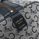 CELINE C Sulky Boston Bag Canvas Navy Gold Auth ep13370-17