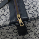 CELINE C Sulky Boston Bag Canvas Navy Gold Auth ep13370-10