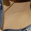 CELINE C Sulky Boston Bag Canvas Navy Gold Auth ep13370-12
