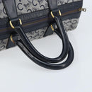 CELINE C Sulky Boston Bag Canvas Navy Gold Auth ep13370-7