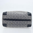 CELINE C Sulky Boston Bag Canvas Navy Gold Auth ep13370-5