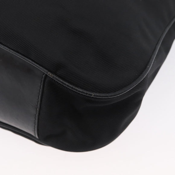 GUCCI Bamboo Hand Bag Nylon 2way Black Silver 001 1998 1577 Auth ep13375