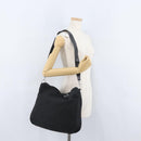 GUCCI Bamboo Hand Bag Nylon 2way Black Silver 001 1998 1577 Auth ep13375-24