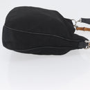 GUCCI Bamboo Hand Bag Nylon 2way Black Silver 001 1998 1577 Auth ep13375-3