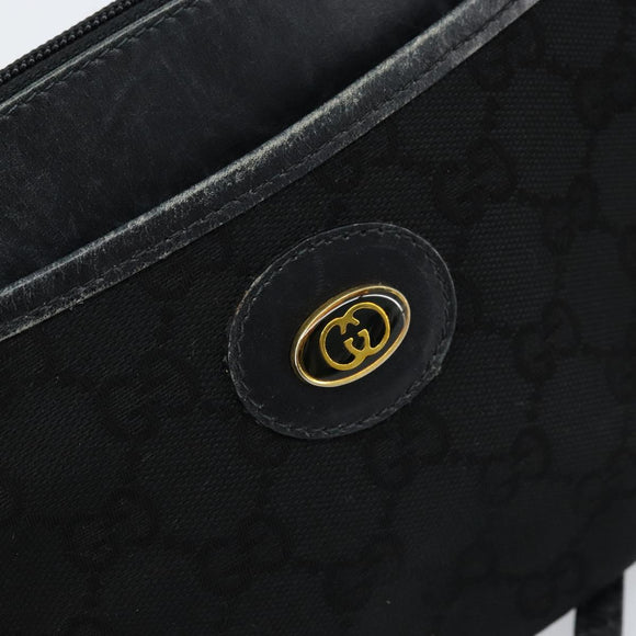 GUCCI GG Supreme Schoudertas Zwart Goud 904 02 020 Auth ep13376