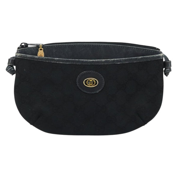 GUCCI GG Supreme Schoudertas Zwart Goud 904 02 020 Auth ep13376