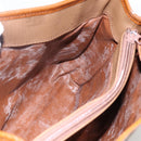 Burberrys Nova Check Hand Bag Canvas Beige Gold Auth ep13387-18