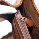 Burberrys Nova Check Hand Bag Canvas Beige Gold Auth ep13387-11