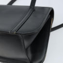 Burberrys Nova Check Hand Bag Leather Black Silver Auth ep13393-15