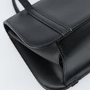 Burberrys Nova Check Hand Bag Leather Black Silver Auth ep13393-16