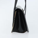 Burberrys Nova Check Hand Bag Leather Black Silver Auth ep13393-3