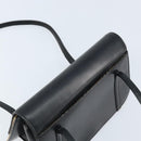 Burberrys Nova Check Hand Bag Leather Black Silver Auth ep13393-6