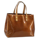 LOUIS VUITTON Monogram Vernis Reade PM Hand Bag Bronze M91146 LV Auth ep13394-1