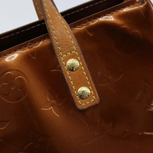 LOUIS VUITTON Monogram Vernis Reade PM Hand Bag Bronze M91146 LV Auth ep13394