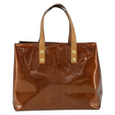 LOUIS VUITTON Monogram Vernis Reade PM Hand Bag Bronze M91146 LV Auth ep13394-2