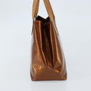 LOUIS VUITTON Monogram Vernis Reade PM Hand Bag Bronze M91146 LV Auth ep13394-3