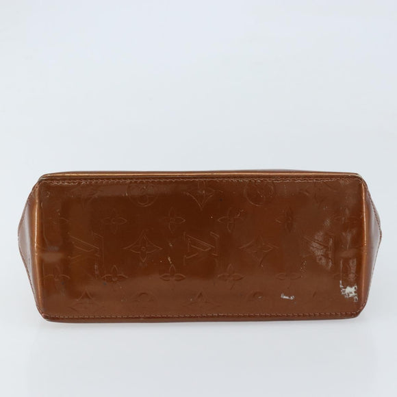 LOUIS VUITTON Monogram Vernis Reade PM Hand Bag Bronze M91146 LV Auth ep13394