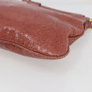 Miu Miu Shoulder Bag Leather Pink Gold Auth ep13395-9