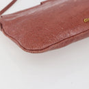 Miu Miu Shoulder Bag Leather Pink Gold Auth ep13395-14