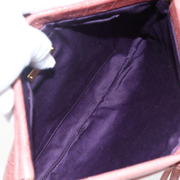 Miu Miu Shoulder Bag Leather Pink Gold Auth ep13395