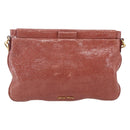 Miu Miu Shoulder Bag Leather Pink Gold Auth ep13395-13