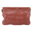 Miu Miu Shoulder Bag Leather Pink Gold Auth ep13395-2