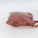 Miu Miu Shoulder Bag Leather Pink Gold Auth ep13395-4