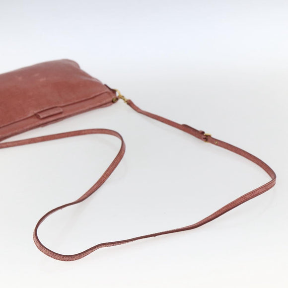 Miu Miu Shoulder Bag Leather Pink Gold Auth ep13395
