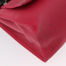 HERMES Herbag Zip Hand Bag Canvas Pink Silver Auth ep13396-17