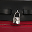 HERMES Herbag Zip Hand Bag Canvas Pink Silver Auth ep13396-19