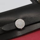 HERMES Herbag Zip Hand Bag Canvas Pink Silver Auth ep13396-21
