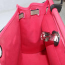 HERMES Herbag Zip Hand Bag Canvas Pink Silver Auth ep13396-23