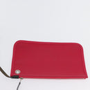 HERMES Herbag Zip Hand Bag Canvas Pink Silver Auth ep13396-25