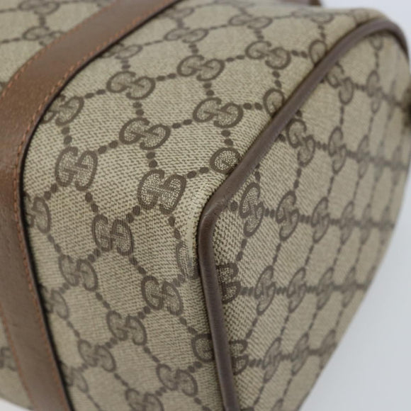 GUCCI GG Supreme Web Sherry Line Tasche PVC Beige Gold 39 02 006 Auth ep13397