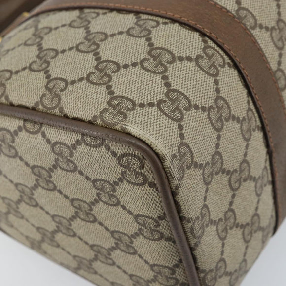 GUCCI GG Supreme Web Sherry Line Tasche PVC Beige Gold 39 02 006 Auth ep13397