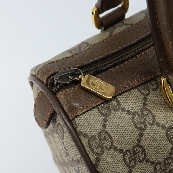GUCCI GG Supreme Web Sherry Line Tasche PVC Beige Gold 39 02 006 Auth ep13397
