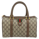 GUCCI GG Supreme Web Sherry Line Tasche PVC Beige Gold 39 02 006 Auth ep13397-2