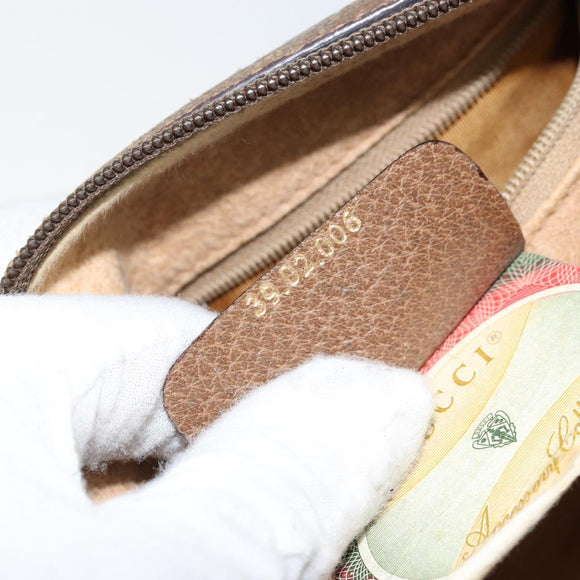 GUCCI GG Supreme Web Sherry Line Tasche PVC Beige Gold 39 02 006 Auth ep13397