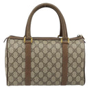 GUCCI GG Supreme Web Sherry Line Tasche PVC Beige Gold 39 02 006 Auth ep13397-3