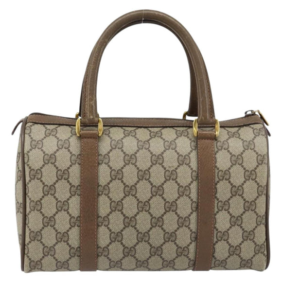 GUCCI GG Supreme Web Sherry Line Tasche PVC Beige Gold 39 02 006 Auth ep13397