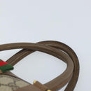 GUCCI GG Supreme Web Sherry Line Tasche PVC Beige Gold 39 02 006 Auth ep13397-8