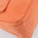 FENDI Mamma Baguette Shoulder Bag Nylon Orange Silver Auth ep13399-16