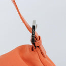 FENDI Mamma Baguette Shoulder Bag Nylon Orange Silver Auth ep13399-15