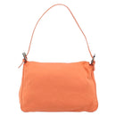 FENDI Mamma Baguette Shoulder Bag Nylon Orange Silver Auth ep13399-2