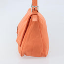 FENDI Mamma Baguette Shoulder Bag Nylon Orange Silver Auth ep13399-3