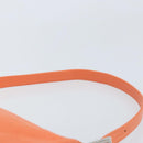 FENDI Mamma Baguette Shoulder Bag Nylon Orange Silver Auth ep13399-14