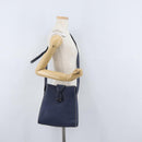 LOEWE Shoulder Bag Leather Navy Gold Auth ep13402-25